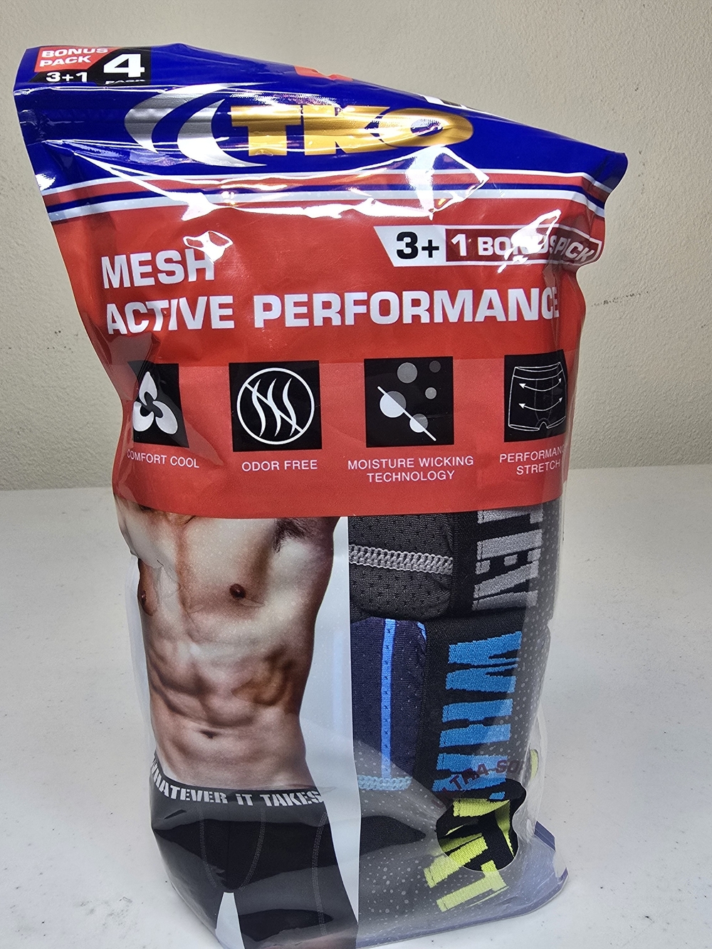TKO Whatever It Takes Men’s Boxer Briefs 4-Pack Size L New